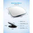 thumbnail image 5 of cUNcuI 2 espejos de punto ciego en forma de abanico, ajustables de 360 ​​grados, espejos de punto ciego de cristal HD, espejo retrovisor convexo sin marco para cualquier coche, furgoneta, SUV y camion, 5 of 5