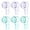 Cyan+purple, variant on 6 Pack Toothbrush Heads Dustproof Cover Compatible with Oral B, Fits for Oral-B iO Series, Pro 1000, 1500, 5000, 7500 Electric Toothbrush, Protects Brush Head and Convenient Travel