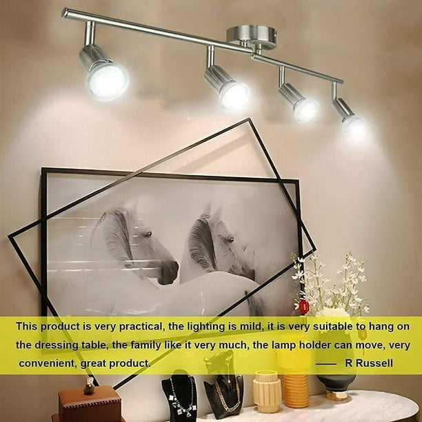 4 Lights LED Ceiling Track Lighting Fixtures Modern Ceiling Spot
