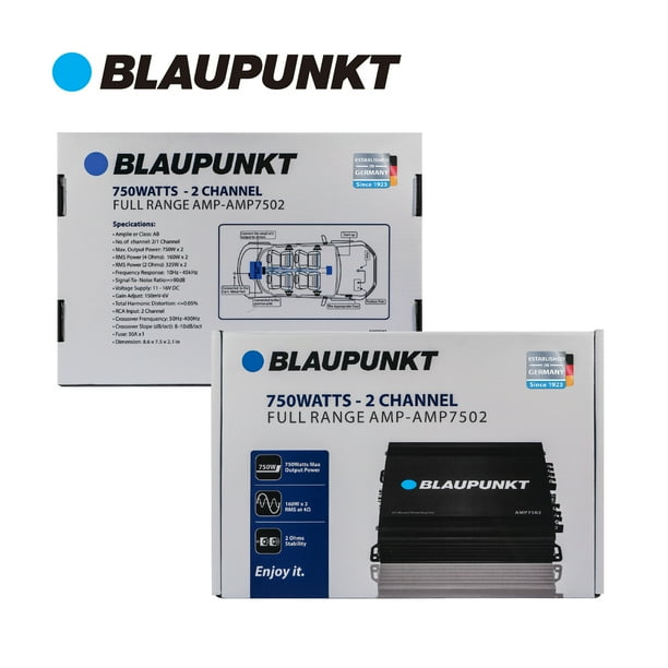 Blaupunkt AMP7502 Car FullRange Amplifier 750 Watts 2Channel