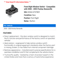 thumbnail image 2 of Front Right Window Switch - Compatible with 2000 - 2003 Pontiac Bonneville 2001 2002, 2 of 2