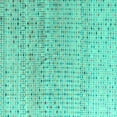 thumbnail image 1 of Ahgly Company Machine Washable Indoor Square Abstract Turquoise Blue Modern Area Rugs, 4' Square, 1 of 4