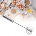 thumbnail image 2 of 35cm Stainless Steel Egg Beater Semi Automatic Egg Beater Household Egg Mixer Kitchen Tools, 2 of 5