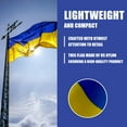 thumbnail image 5 of Super Tough Ukraine Flag 3ft x 5ft Sewn Oxford Polyester Similar To US Nylon | Perfect Size To Display Largely with Flagpole in Both Indoors & Outdoors | Finished with A Sturdy Header & Brass Grommet, 5 of 7