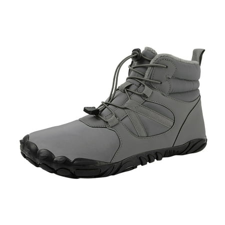 

ZAROYEAX Couples Autumn and Winter Outdoor Warm Plus Hair Thickening Snow Boots for Men and Women Warm Non Antisplash Cotton Mountaineering Five Finger Shoes