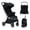black, variant on Compact Baby Stroller, One-Hand Fold Travel Stroller with Adjustable Recline & Canopy , Lightweight for Infants & Toddlers up to 48.5 lbs (Black)