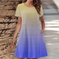 thumbnail image 2 of Sentmoon Summer Maxi Dresses for Women Short Sleeve Gradient Color Breathable A Line Dress 2026 with Pockets Workout Regular Fit Crew Neck Spring Dress for Concert and Rave XL, 2 of 6