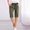 1#Army Green, variant on Mother's Day Gifts Cotton Linen Pants for Women Summer Casual Lace Up Elastic Waist Straight Leg Knee Length Five Point Pant Solid Color Work Office Cummuting Trousr with Pocket