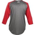 thumbnail image 2 of Camisa Rawlings de manga 3/4 para hombre Grafito/Scarlet XXL, 2 of 2