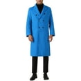thumbnail image 2 of INSPIRE CHIC Long Trench Coat for Men's Classic Notched Lapel Double Breasted Overcoats, 2 of 5