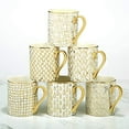 thumbnail image 2 of Mosaic Set of 6 Gold Plated Mugs, 2 of 3