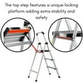 thumbnail image 5 of BirdRock Home 3-Step Aluminum Step Ladder, 5 of 9