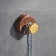 thumbnail image 5 of Perchero de Madera Maciza de Nogal Ganfancp No Perforado Gancho Dorado, 5 of 6