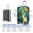 thumbnail image 4 of Hirioo Turquoise Golden Swirl for Elasticity Suitcase Cover (No luggage Included) Durable Luggage Protector Fits 18-32 Inch Luggage-Large, 4 of 7