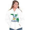 thumbnail image 4 of Florida FL Surf Beach Sunshine Smurf Unisex Plus Size Zip Hoodie Brisco Brands 2X, 4 of 6
