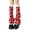 Red, variant on Boot Cuffs Long Socks for Women Knit Squares Heart Pattern Flared Leg Warmers