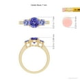 thumbnail image 4 of Angara Natural 1.45 Ct. Tanzanite with Tanzanite Classic Ring in 14K Yellow Gold for Women (Ring Size: 6), 4 of 9