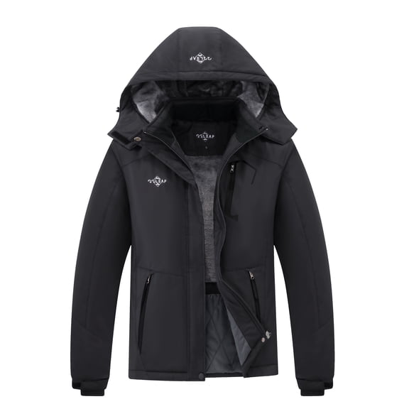 Women's Waterproof Insulated Ski Jacket - Warm Winter Snow Coat with Fleece Lining for Hiking & Outdoor Sports Dark Grey X-Large