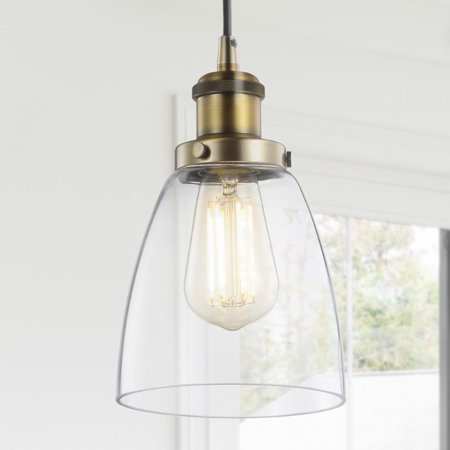 

Cleo 5.5 Adjustable Metal/Glass LED Pendant Brass Gold