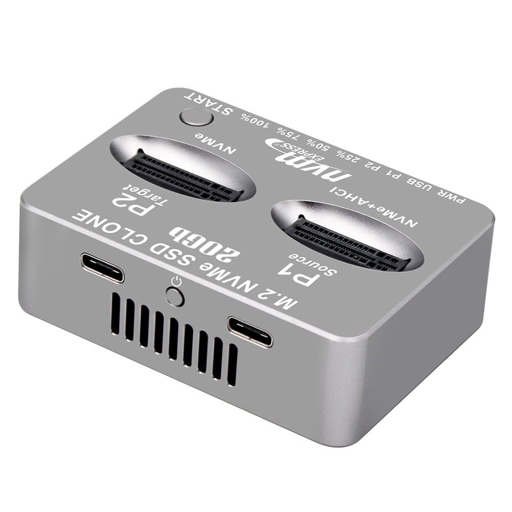 Dual-Bay External Hard Disk Box Gen2X 20Gbps M.2 SSD Enclosure M/B M Key Solid Case M.3 NVME PCI-E
