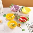 thumbnail image 4 of Creative Ceramic Fruit Shaped Bowl with Spoon Vegetable Salad Bowl Dessert Bowl Serving Plate, 4 of 5