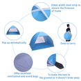 thumbnail image 5 of Hassch Pop up Beach Tent with Carry Bag for 2-3 Person, Waterproof Portable Outdoor Sun Shelter for Camping, Fishing, Hiking, Blue, 5 of 7