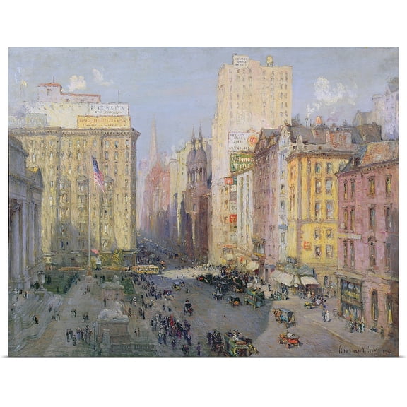 Great BIG Canvas | Rolled Colin (1856-1937) Cooper Poster Print entitled Fifth Avenue, New York, 1913