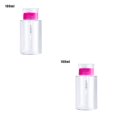 thumbnail image 2 of Xingzhi Distributeur à Pompe Vide Poussoir Récipient de Stockage Rechargeable Flacon Transparent Boîte de Manucure Rose Rouge 100ml 2Ensemble, 2 of 6
