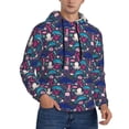 thumbnail image 2 of Pofeuu Underwater Animals Print Mens Casual Hooded Collar Drawstring Hoodies Pullover Sweatshirts Casual Long Sleeve Shirts-Medium, 2 of 7