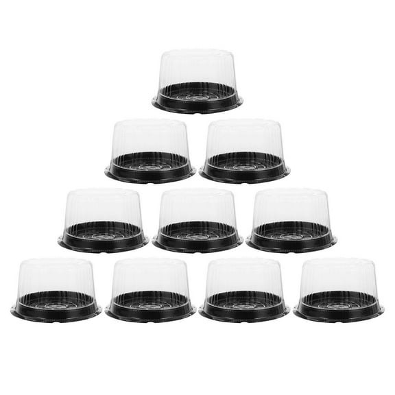 HIAKDOFT Round Cake Container Transparent 25Pcs 6.1X6.1X3.5in
