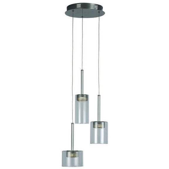 Bel Air Lighting Elisa 145" 3-LED Polished Chrome Pendant Light