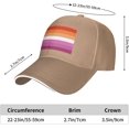 thumbnail image 3 of Lesbian Pride Rainbow LGBT Flag Baseball Cap Men Ponytail Hat Women Dad Hat Sun Hat Adjustable Trucker Hat Black, 3 of 8