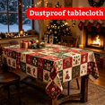 thumbnail image 5 of Christmas Tablecloth with Plaid Pattern and Waterproof Fabric, Red Green Plaid Tablecloth for Dining Table Party Decor, Waterproof Table Cloth for Christmas Party Home Decoration, 5 of 7