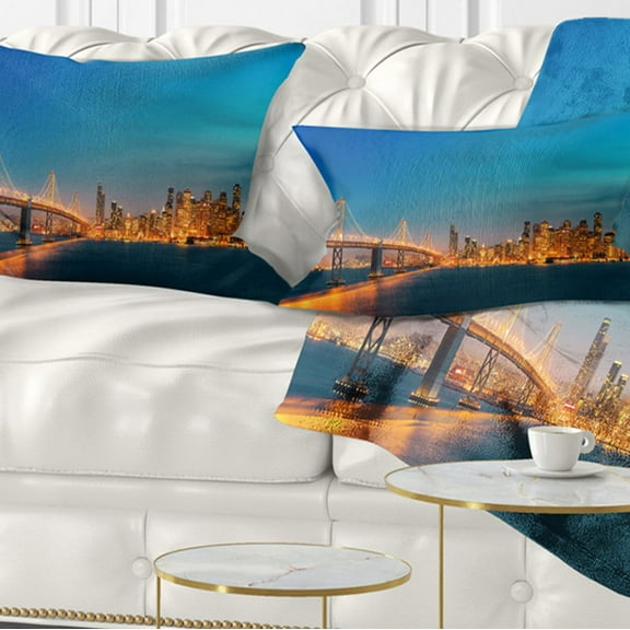 Designart 12" x 20" Multi-color Polyester Throw Pillow