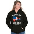 thumbnail image 3 of Dominican DR Shaped Pride Heritage Zip Up Hoodie Men's Women's Brisco Brands S, 3 of 5