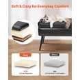 thumbnail image 5 of VEVOR Leather Storage Ottoman Bench, PU Leather Bench with Storage and Metal Legs, Modern Shoe Benches Seat for Entryway, Upholstered End of Bed Benches for Living Room, Dining Room, Hallway, Black, 5 of 9