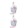 thumbnail image 4 of Yuarrent Colorido Bowknot Satén Boda Flor Niña Cesta Cesta romántica Ceremonia romántica Decoración Ceremonia Decoración Accesorios de rojo 2piezas, 4 of 6