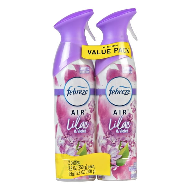 Febreze OdorEliminating Air Freshener Spray, Lilac and Violet, 2 Ct