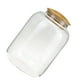 thumbnail image 5 of EeaseMX Tarro de caramelos con tapa de bambú de 1150 ml, recipiente de vidrio transparente de borosilicato para granos alimenticios., 5 of 7