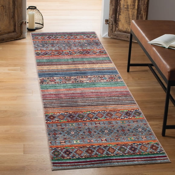 Alfombra Keen Home Design de 2,6 x 3 m, vintage, lavable a máquina