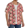 thumbnail image 4 of Xecao offers the Cute French Bulldog for Men's Casual Short-sleeved Shirt, a button-up collared shirt with a pocket, perfect for beach vacations and yacht travel in the Large size., 4 of 7