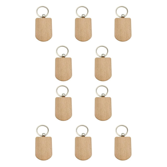 Naiovety Llavero de Etiqueta de llavero decorativa en blanco Colgante personalizado Accesorio de artesanía de aniversario portátil Tipo Geben Sie 9 ein 10piezas