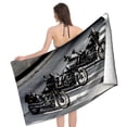 thumbnail image 4 of Harley Davidson Toalla de playa de secado rápido con diseño temático, regalo para mujeres y niñas, ideal para cumpleaños, fans, amantes de la música, uso en la playa o al aire libre, 78 × 150 cm, 4 of 6
