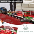 thumbnail image 5 of Red Poinsettia Christmas Outdoor Rug for Patio/Deck/Porch, Non-Slip Large Area Rug 6 x 9 Ft, Xmas Floral Winter Botanical Indoor Outdoor Rugs Washable Area Rugs, Reversible Camping Rug Carpet Runner, 5 of 8