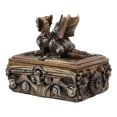thumbnail image 3 of Ebros Bronzed Steampunk Cyborg Dragon Jewelry Box Figurine 9.5"L Robotic Serpentine, 3 of 9
