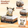 thumbnail image 4 of Set decorativo de bandejas escalonadas con forma de vaca de las Tierras Altas Yookeer, 4 unidades, 4 of 7