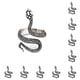 thumbnail image 1 of Qarigey Anillos geniales Anillo de moda para estudiantes Joyas para hombres Verano Plata / Serpiente Plata/Serpiente 10piezas, 1 of 6