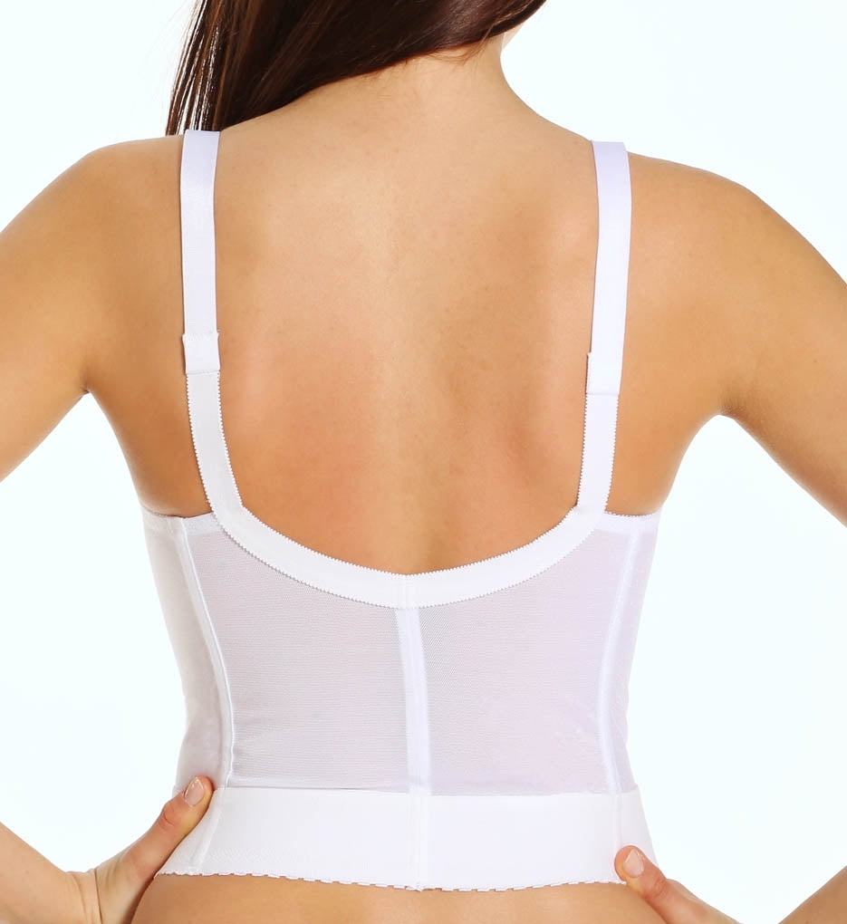 Women's Carnival 745 Front Closure Longline Bra (White 42DDD Women's Carnival 745 Front Closure Longline Bra (White 42DDD
