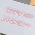 thumbnail image 4 of Scnwvu French Tip Press on Nails Medium Almond Fake Nails Full Cover Glue on Nails for Women Nails Manicure Decoration,Includes 24 Nails and 20 Manicure Tools, 4 of 6