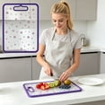 thumbnail image 6 of WIZUTIZ Dishwasher Safe Tempered Glass Food Prep Cutting Board with Handle Decorative Printed Scratch Resistant Kitchen Chopping Mat Household Countertop Cooking Prep Surface, 6 of 6